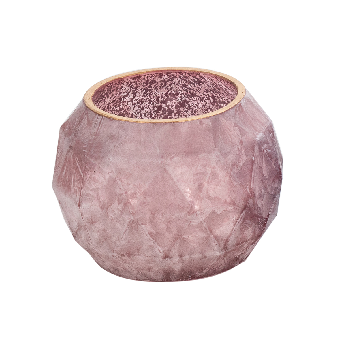 BOUGEOIR ROSE EN VERRE 12,50 x 12,50 x 9 cm - Image 3