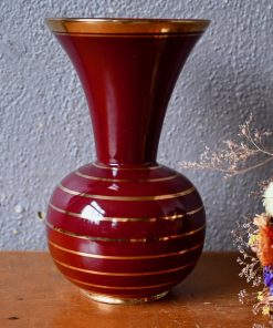 Vase Rouge & Or Elchinger