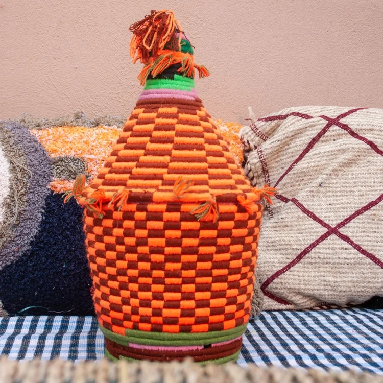 Corbeille marocaine orange - Image 2
