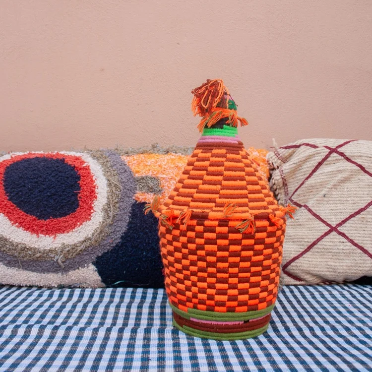 Corbeille marocaine orange - Image 3