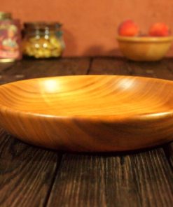 Assiette creuse en merisier